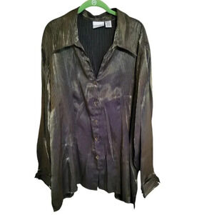 Plus size button down blouse